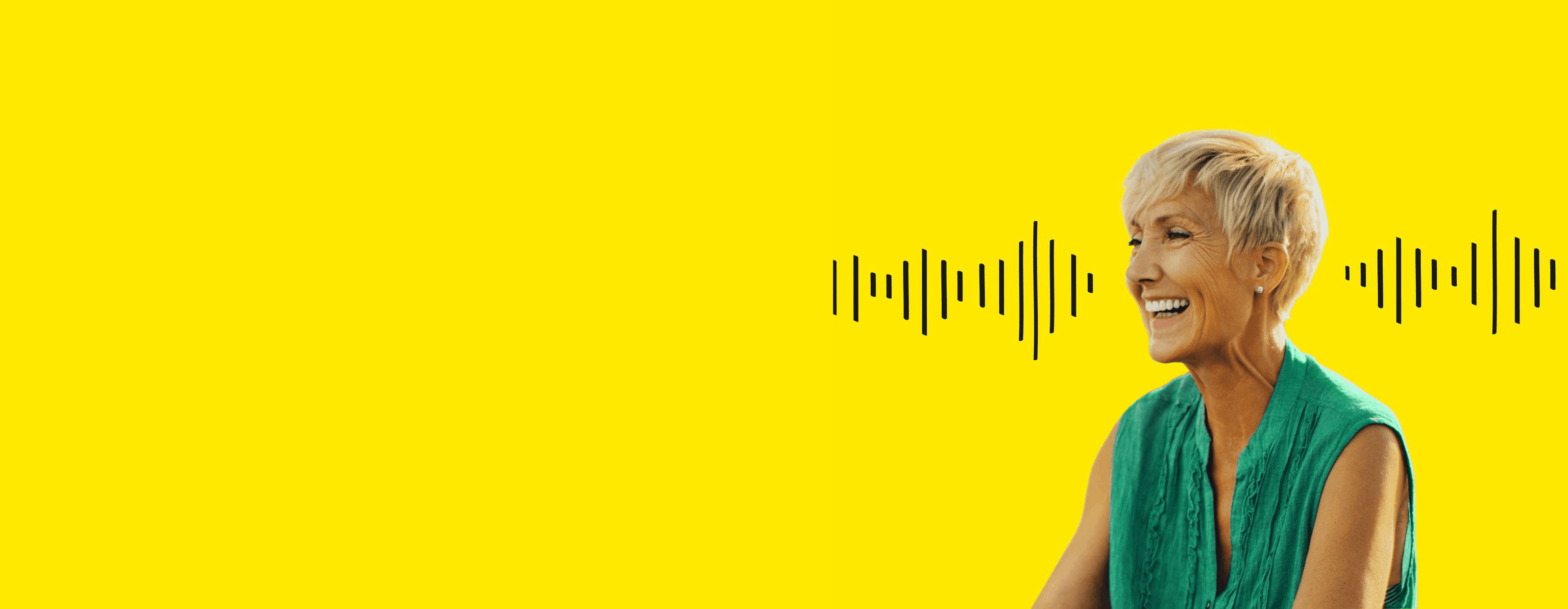 Confident lady in green, empowered by hearing aids